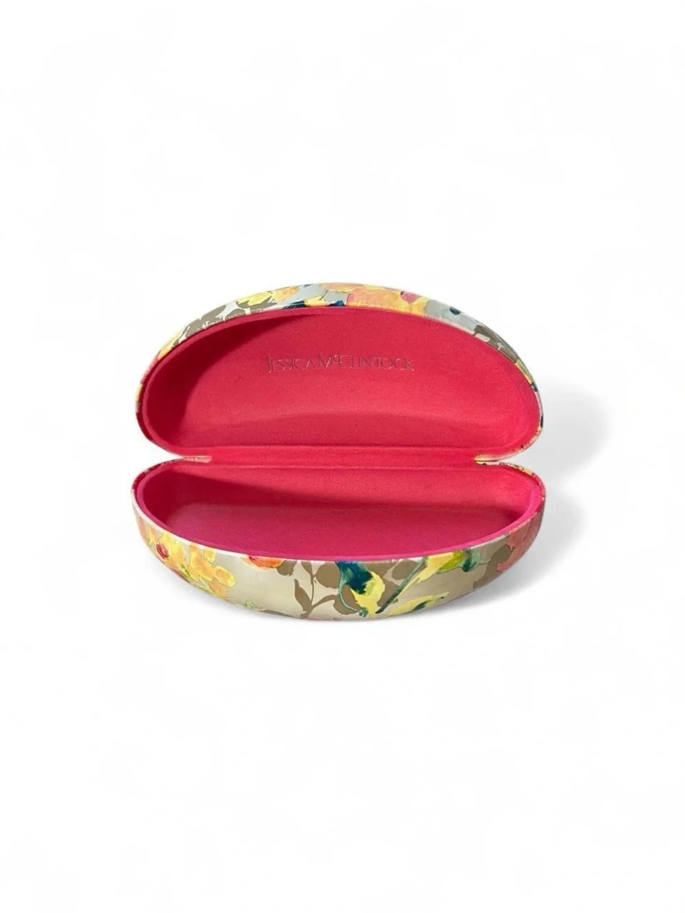 Jessica McClintock Floral Glasses Case with Bright Pink Interior